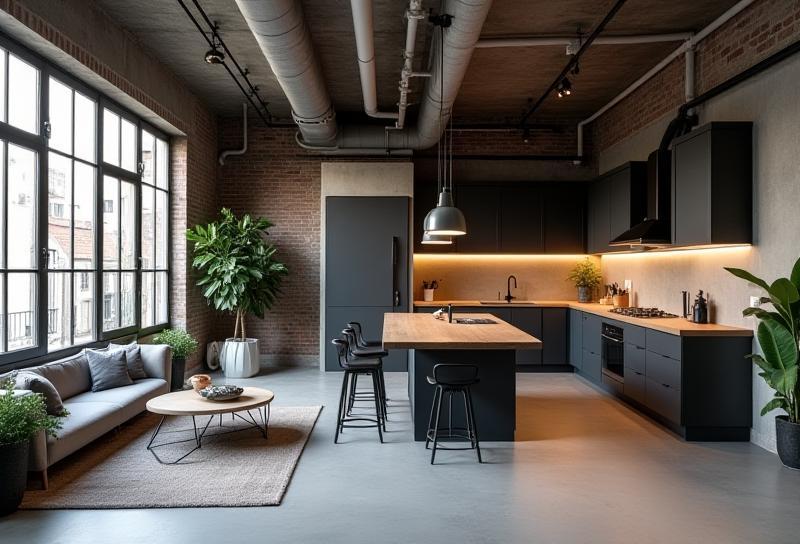 Ristrutturazione cucina open space in loft a Milano zona Isola